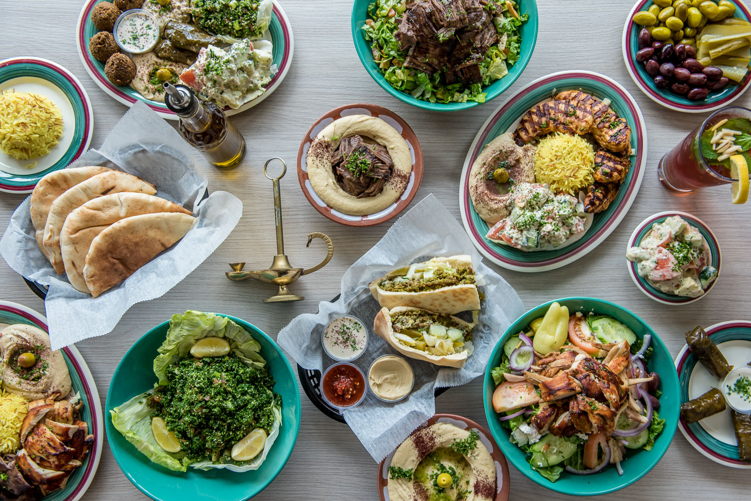 Aladdin's Mediterranean Grill Menu Food Photographer Atlanta