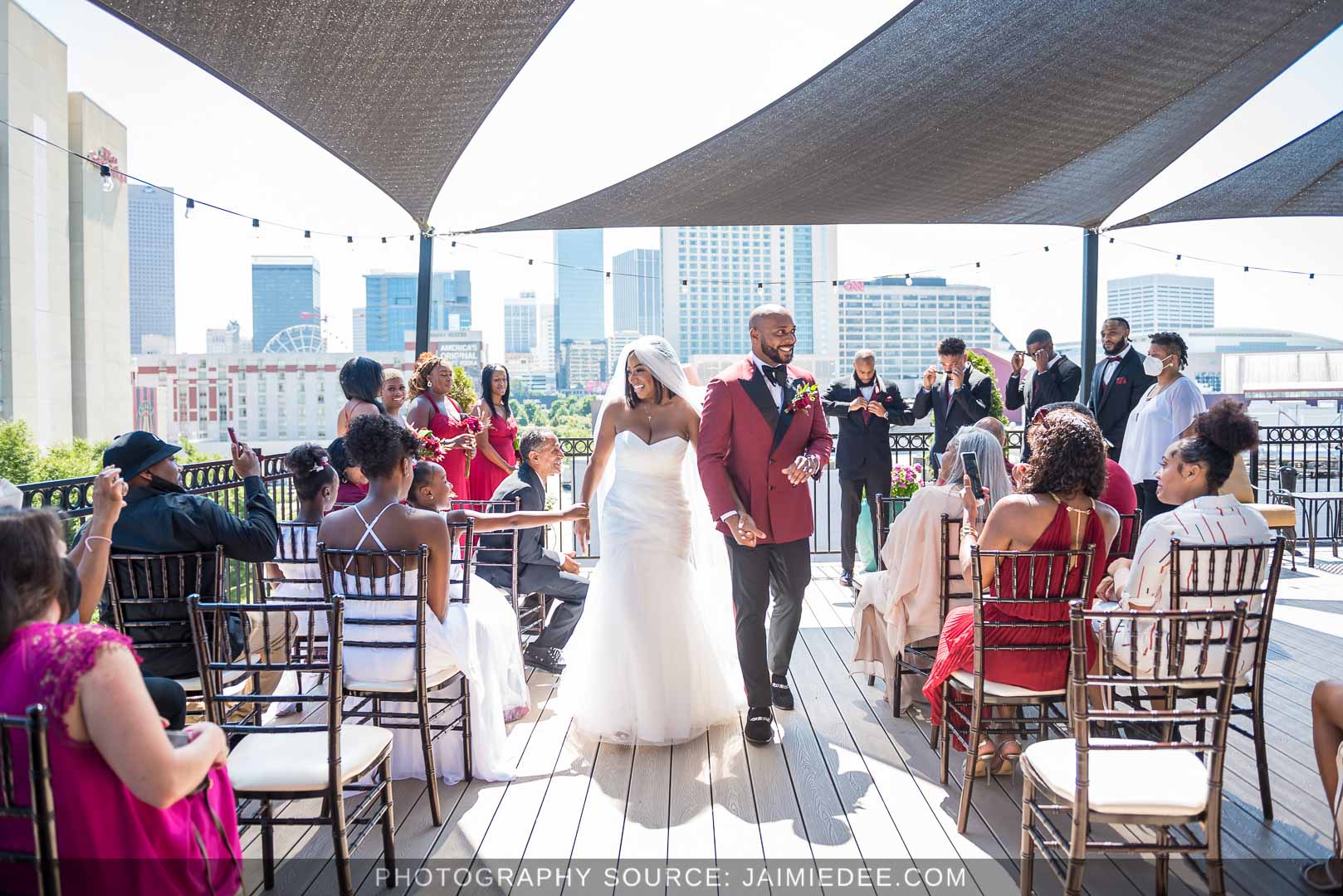 Terminus 330 Wedding Ceremony Photos - Atlanta Rooftop