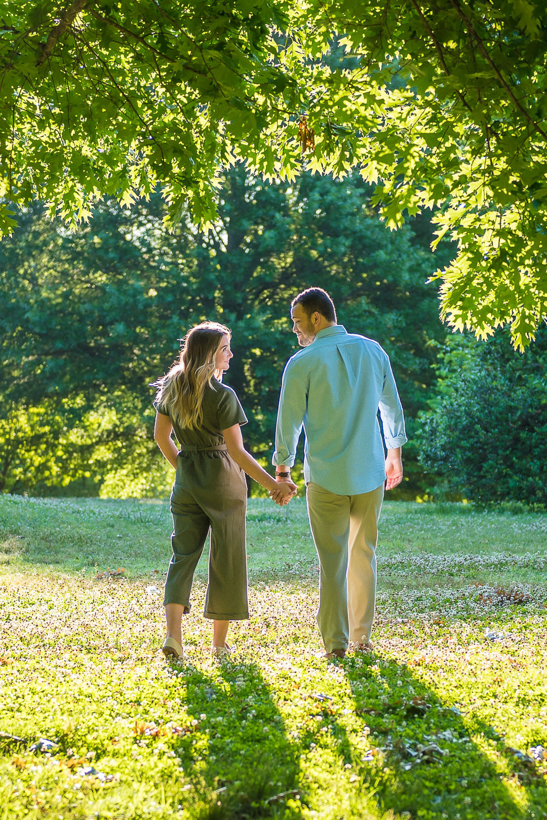 Atlanta engagement proposal photos at Piedmont Park