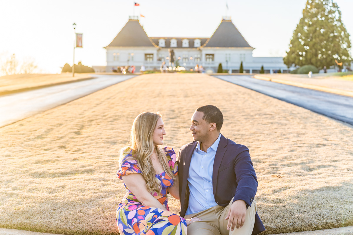 Front of Chateau Elan in early spring before grass is green