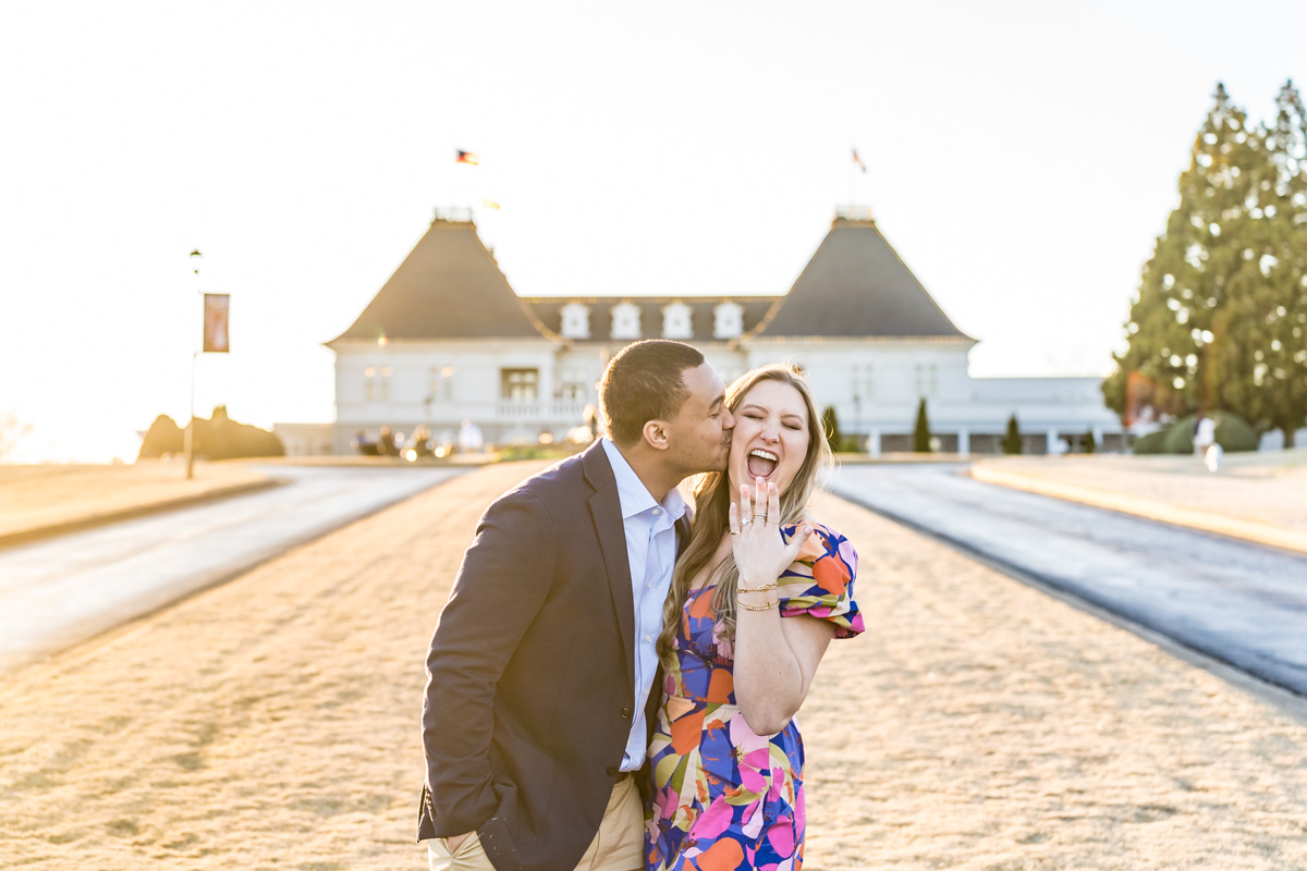 Front of Chateau Elan in early spring before grass is green