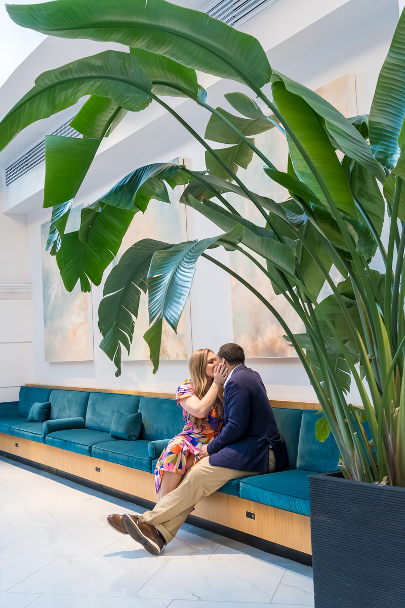 Chateau Elan palm trees inside the Atrium at main hotel lobby area