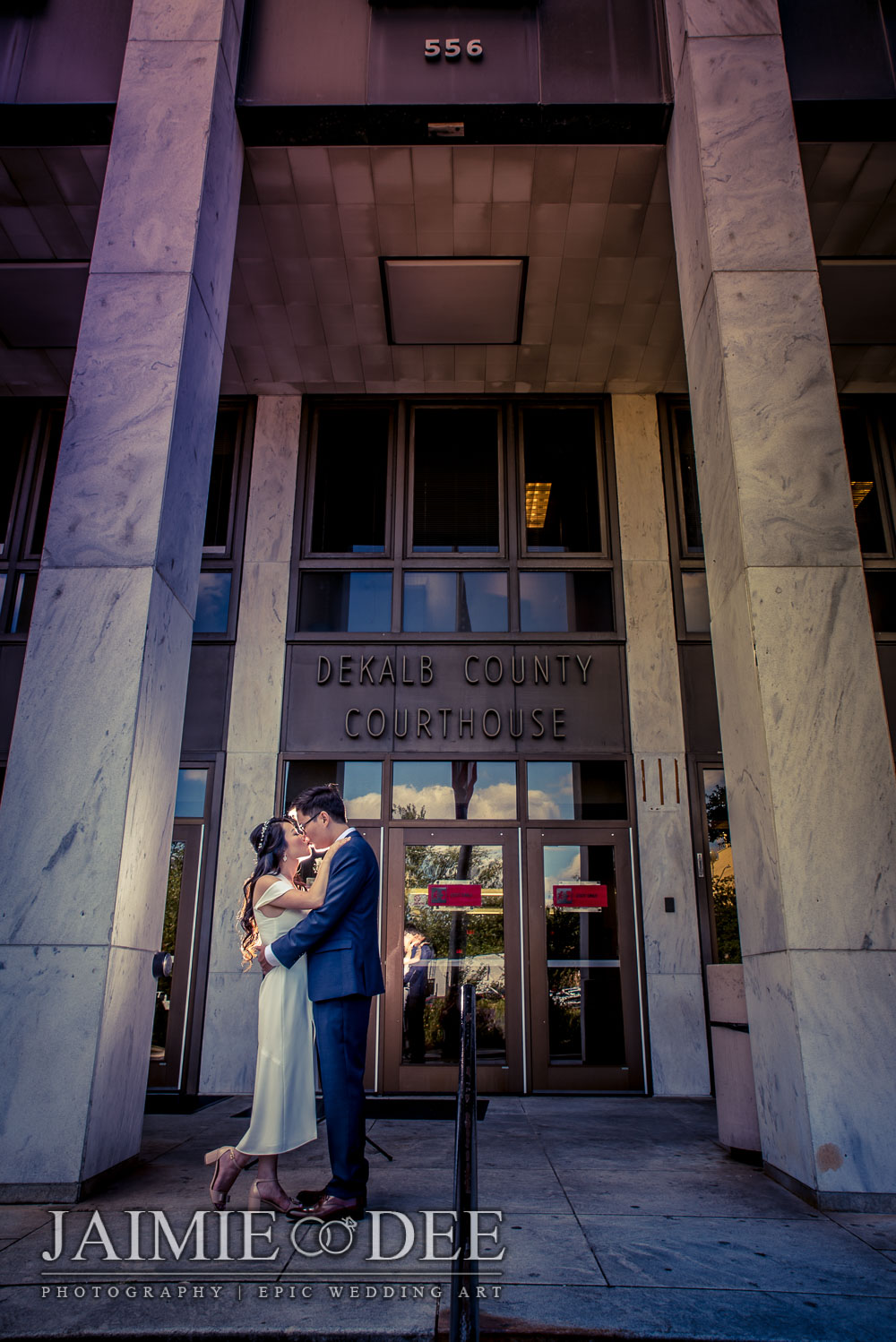 intimate courthouse wedding
