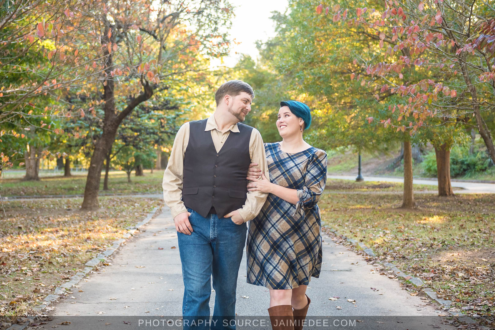 Fall Engagement Photos at Piedmont Park
