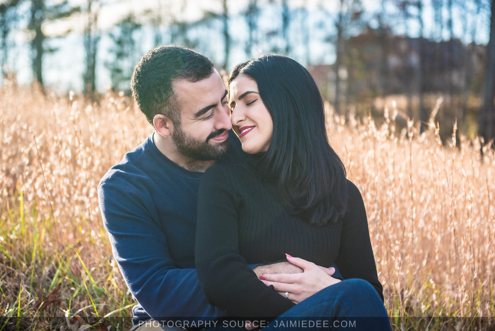 Fall Engagement Photos - Natural Light and Airy