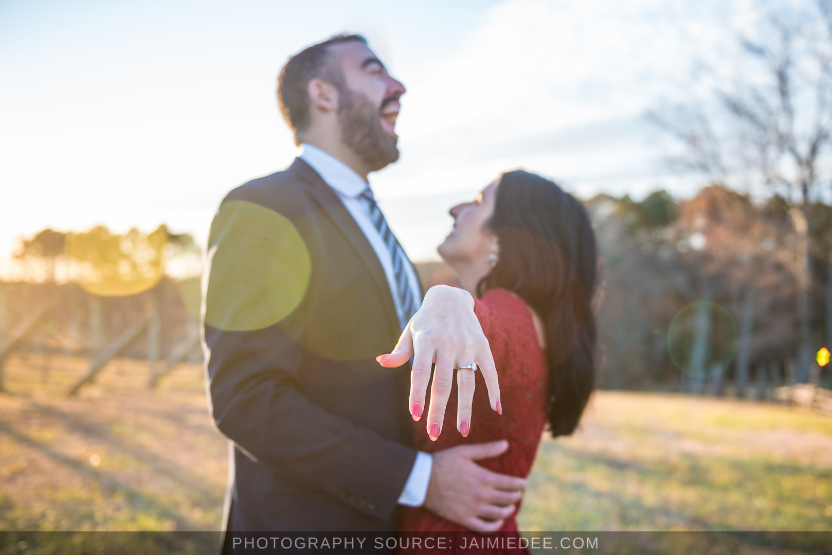 Fall Engagement Photos - Candid Photos