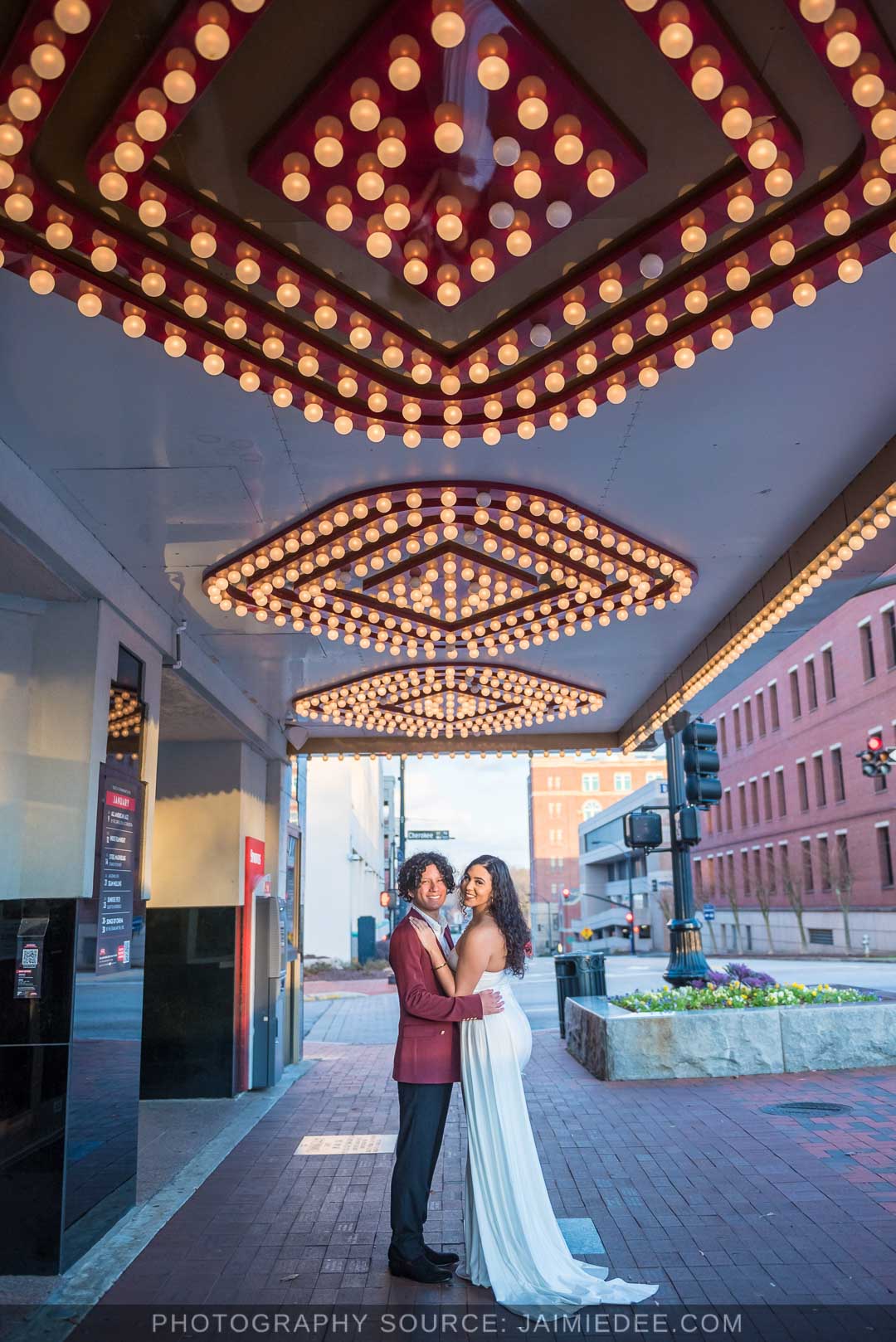 Marietta Square Wedding Photoshoot at the Strand Theatre