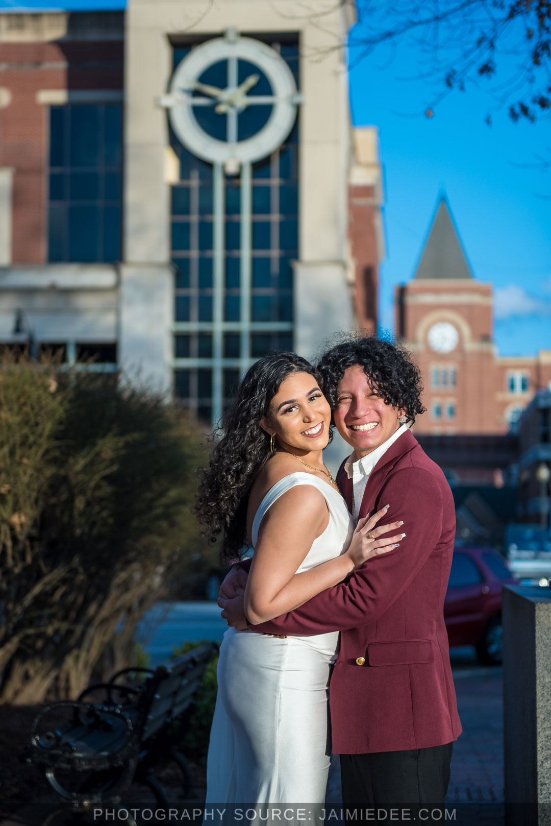 Marietta Square Wedding Photoshoot by the Cobb County Courthouse