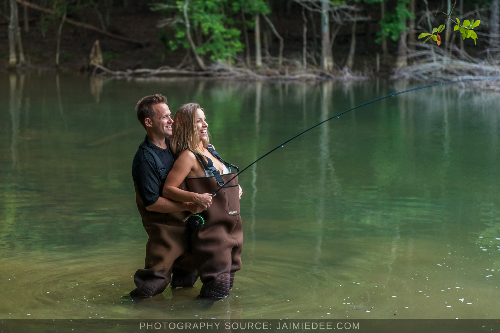 Summer Engagement Photos - Fishing