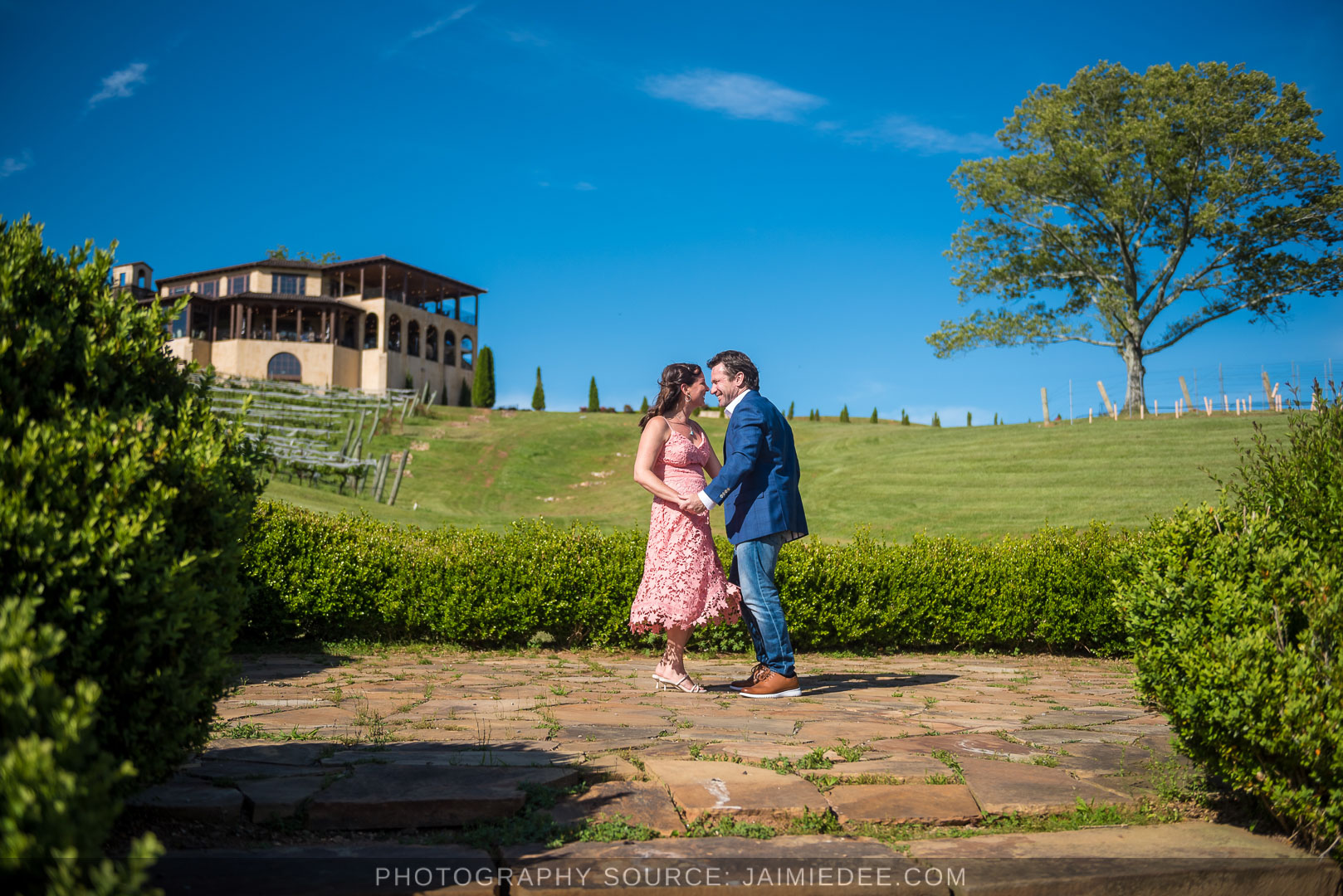 Summer Engagement Photos at Montaluce Vineyard