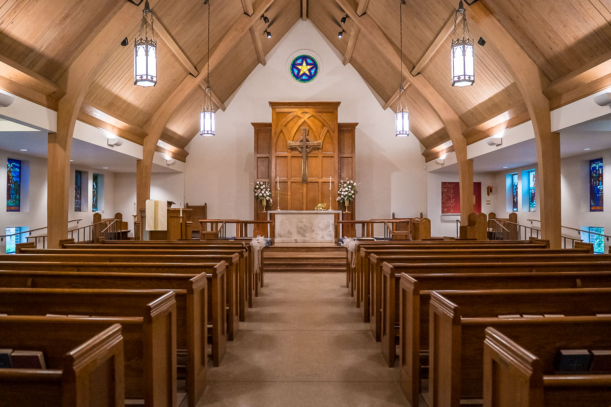 Inside the sanctuary space at The Episcopal Church of the Epiphany