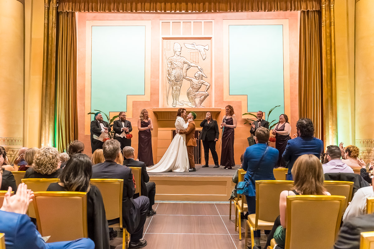 Modern Officiant First Kiss Photo