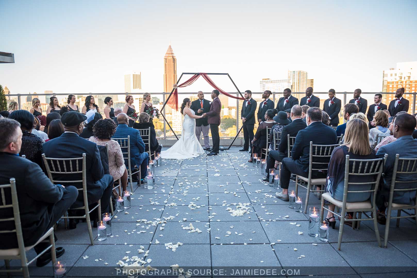 Beautiful Rooftop Wedding Photos at Ventanas Atlanta