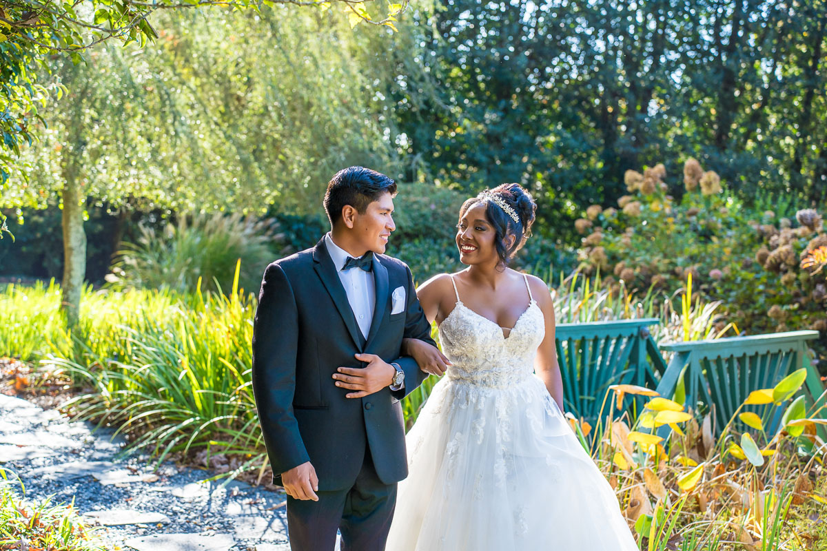 Black wedding photography in Atlanta in gardens