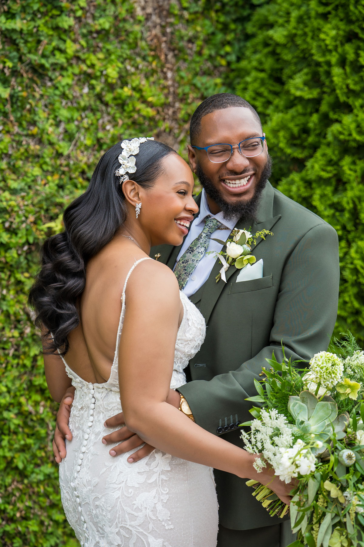 black wedding photography atlanta with African American bride and groom
