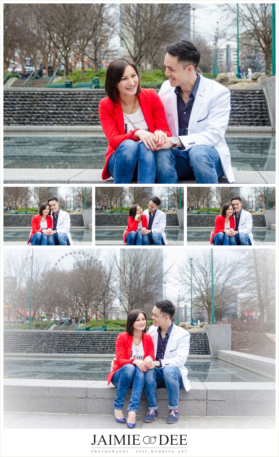 centennial park engagement pictures | Atlanta wedding Photographer
