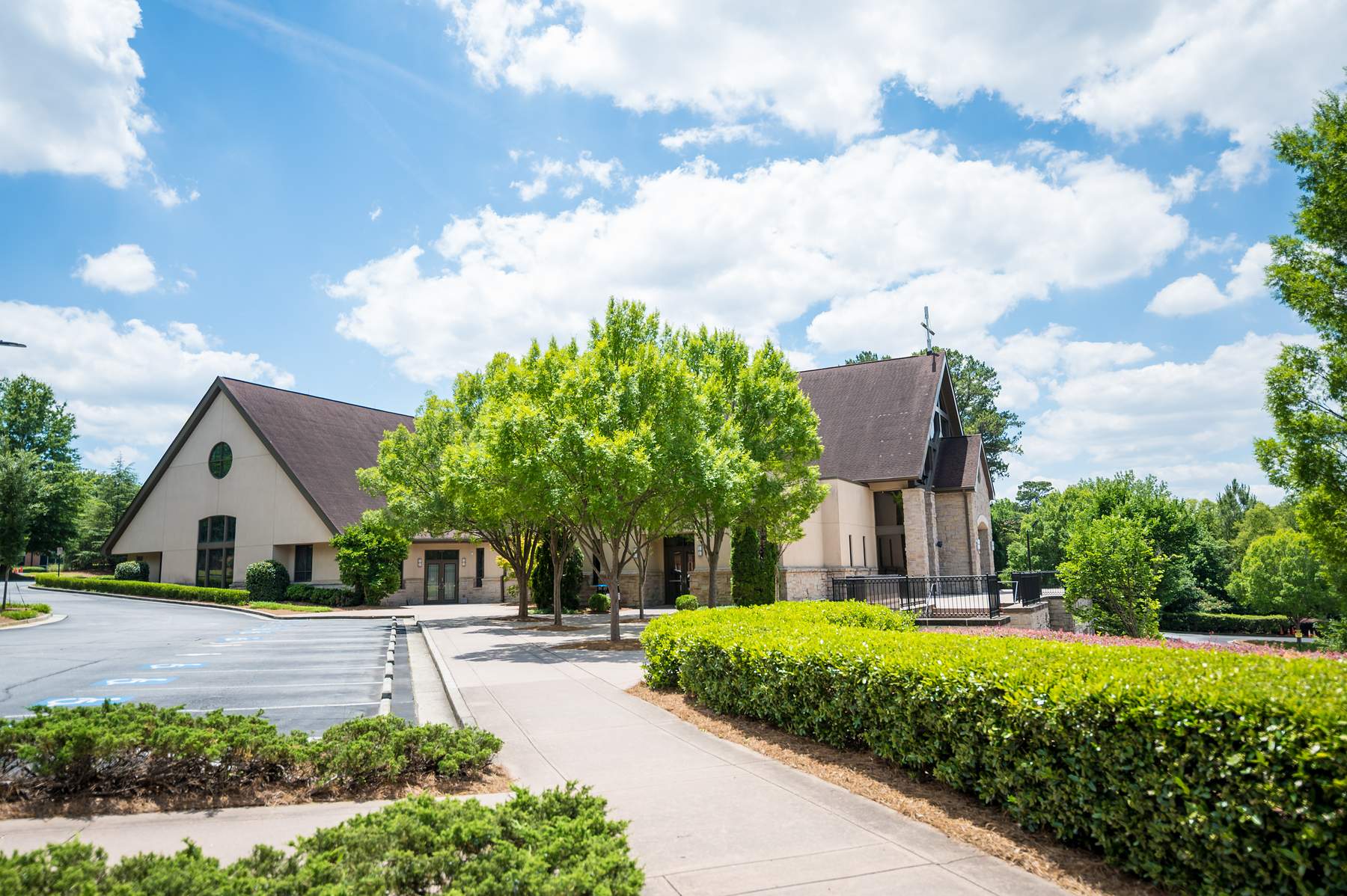 Exterior of Immaculate Heart of Mary Catholic Church in Atlanta
