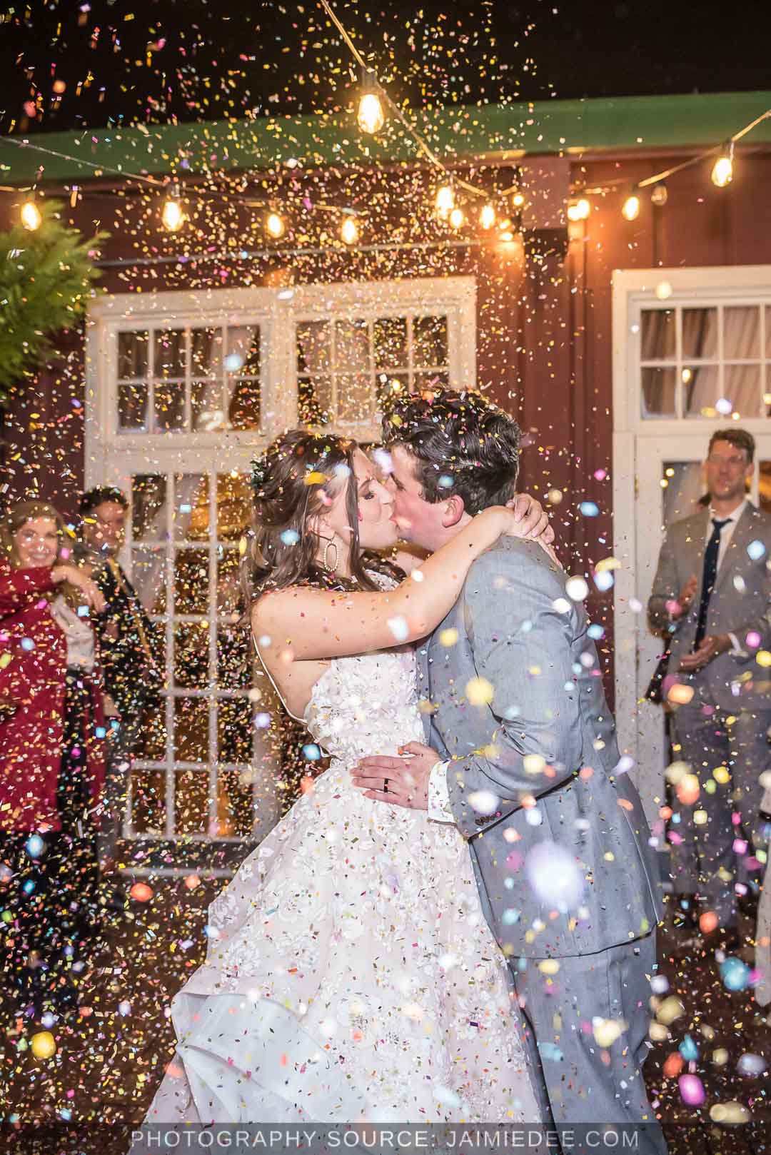 Ivy Hall Roswell Wedding Pictures - confetti send off with couple
