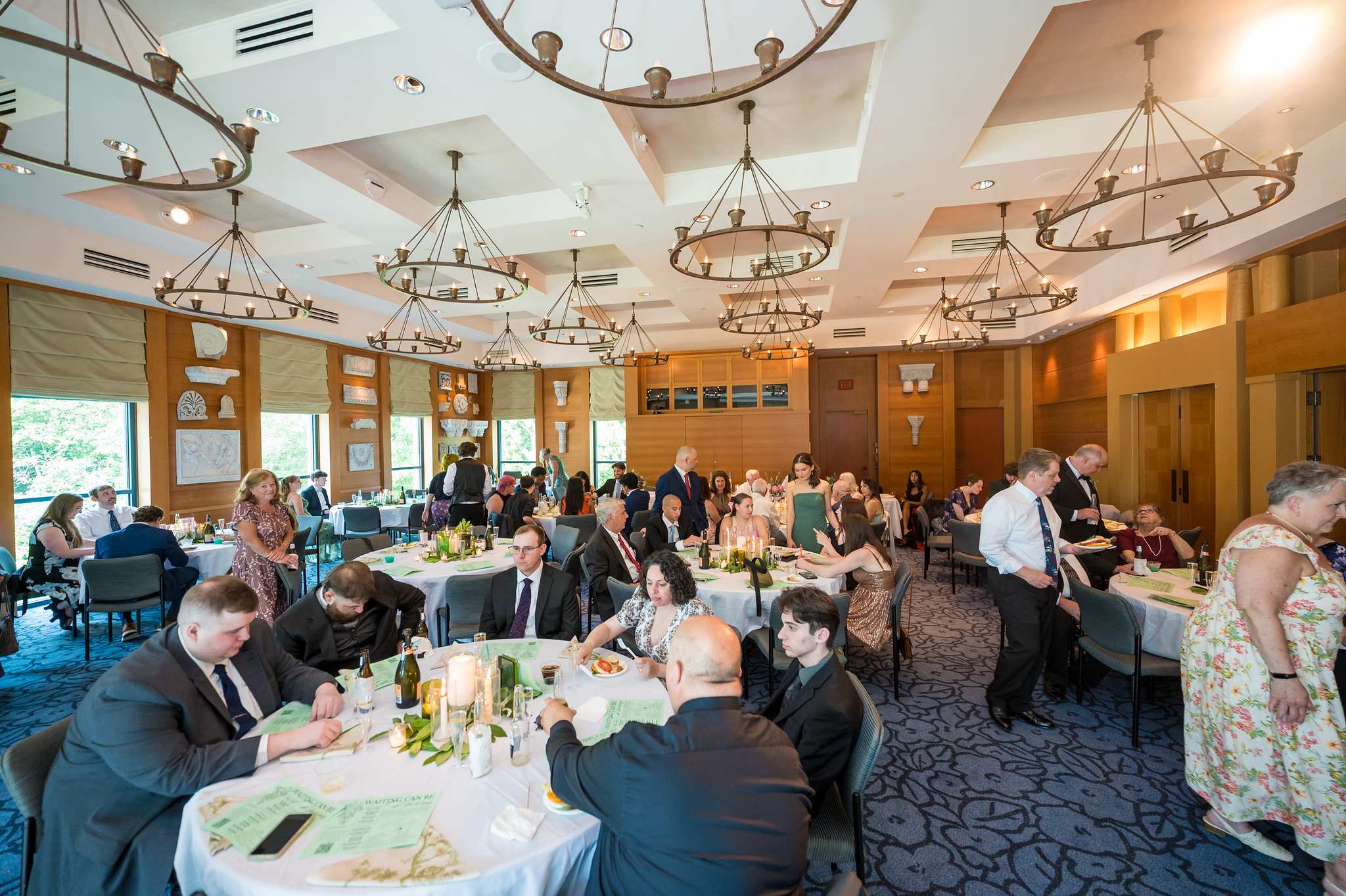 Wedding reception in Ackerman Hall at the Michael C. Carlos Museum