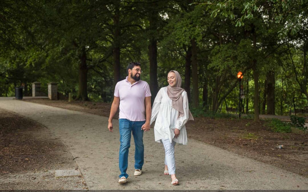 Muslim Engagement Photos Atlanta with City Skyline Views