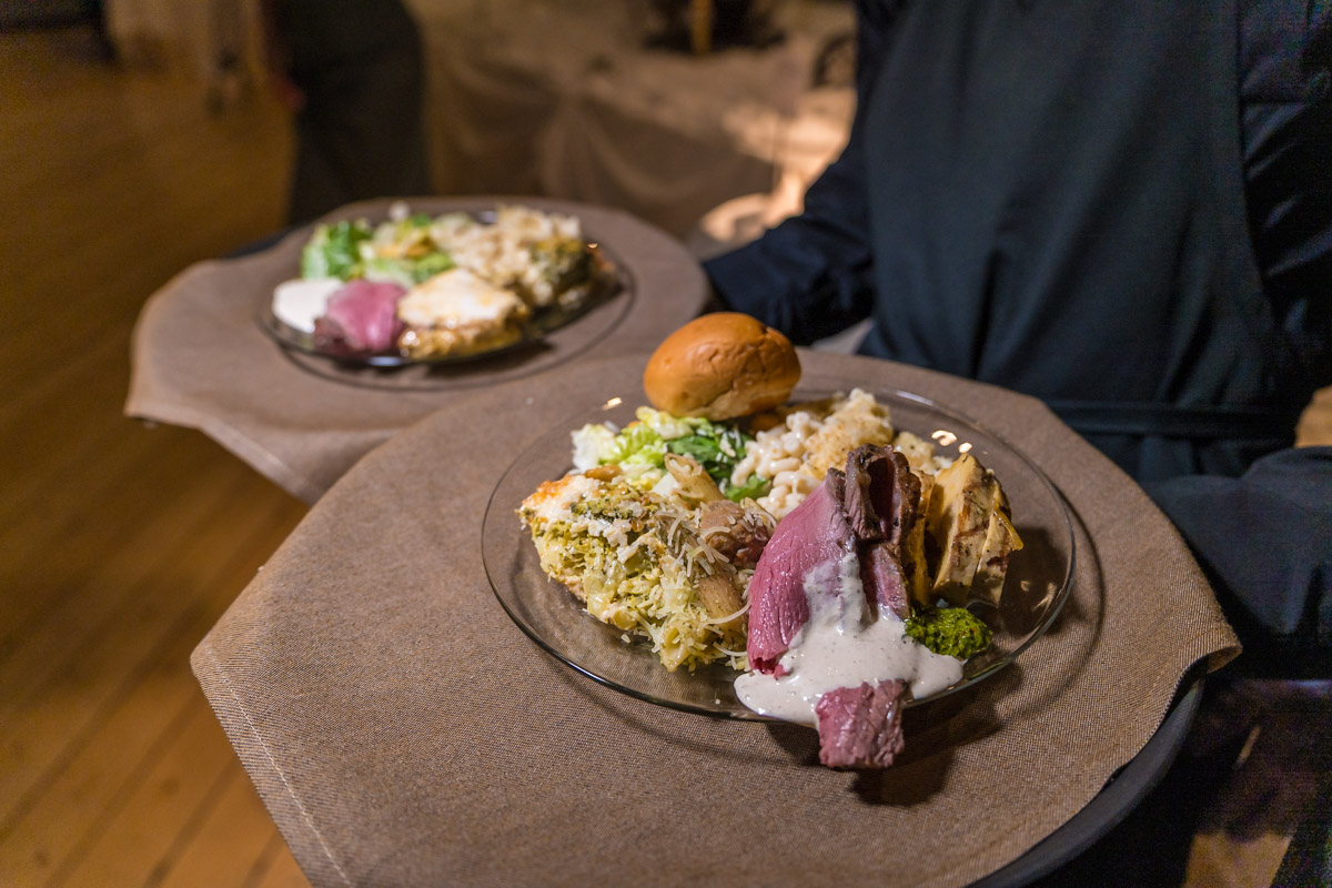 Events Catering Plate at Roswell Mill Club Wedding