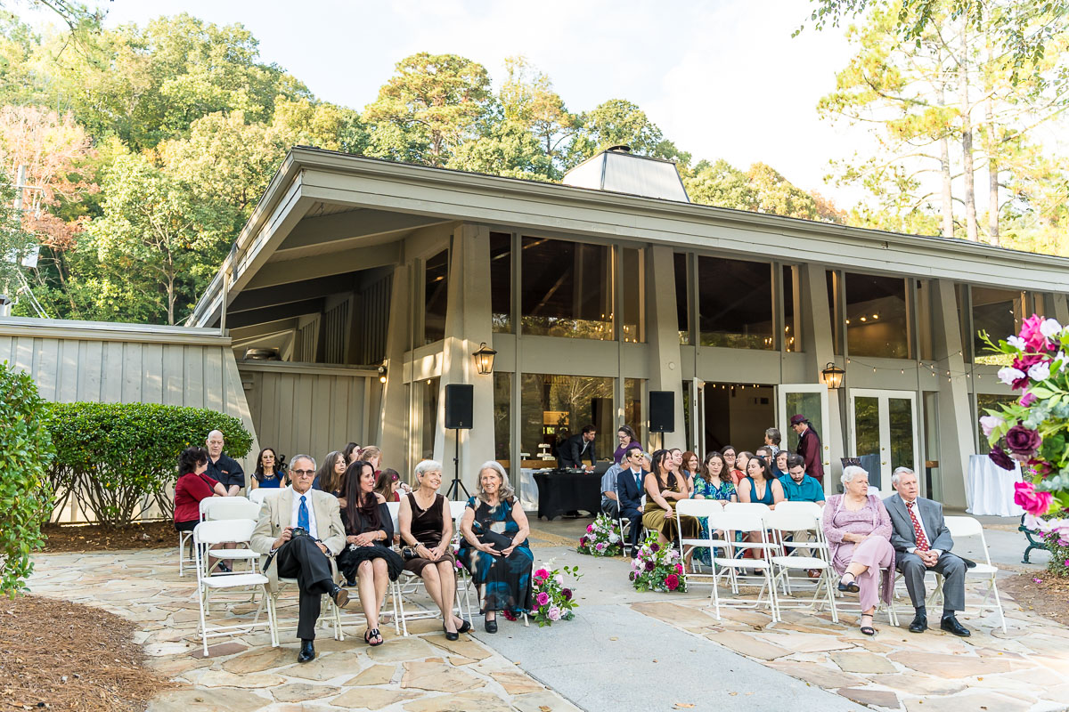 Roswell River Landing Photos of Back Side of Building During Wedding Ceremony