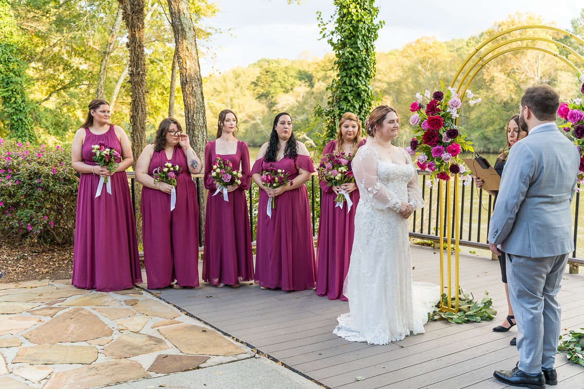 Roswell River Landing Wedding Photos During Ceremony