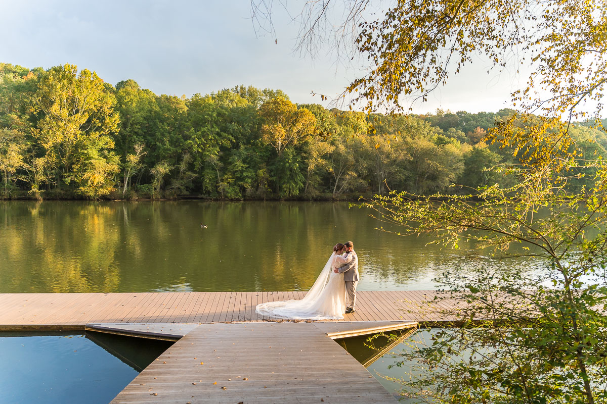 Roswell River Landing Photos of Wedding on the Dock Facing Chattahoochee River