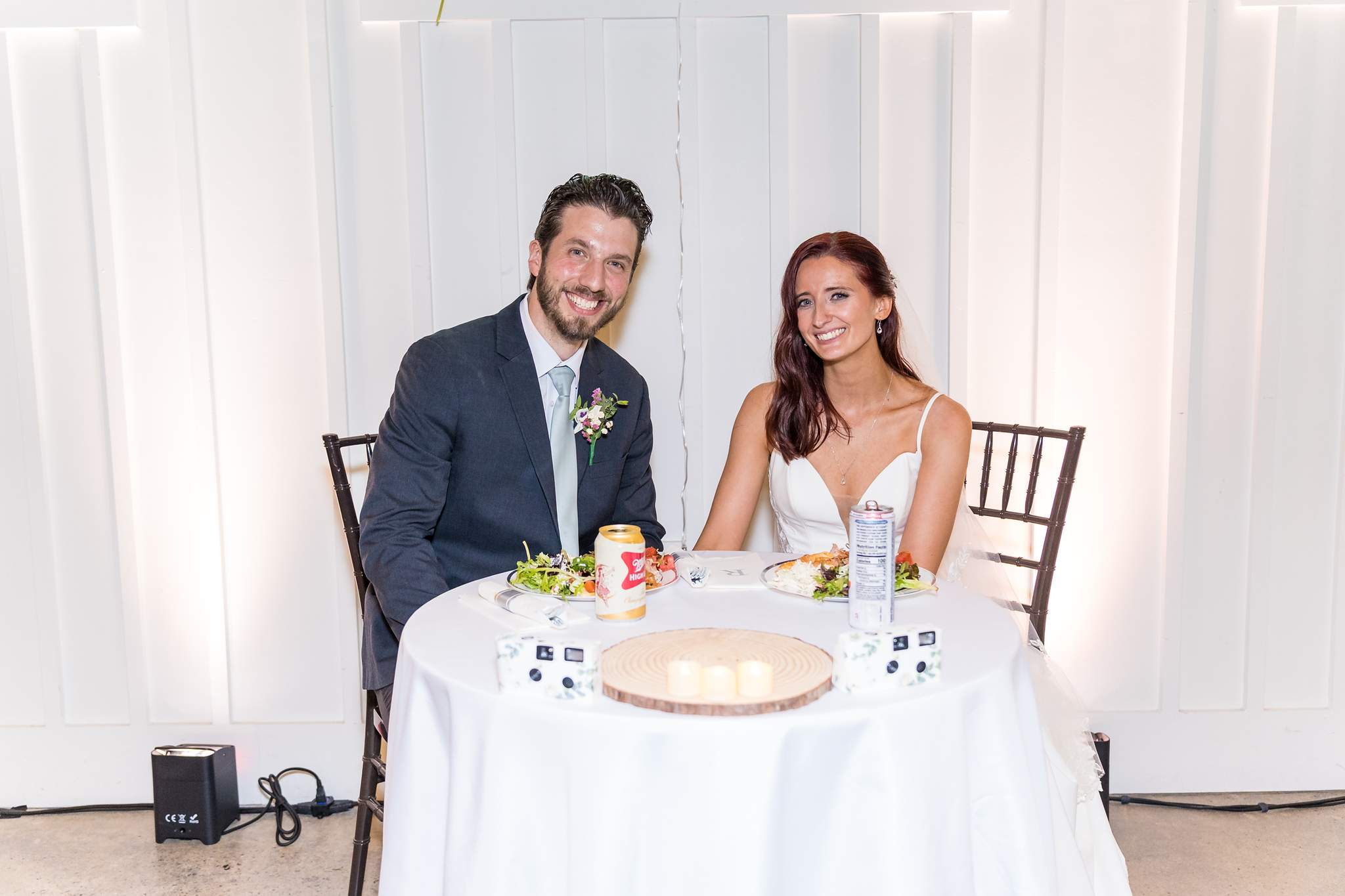 Couple at their sweetheart table in the Giaquinto Event Center