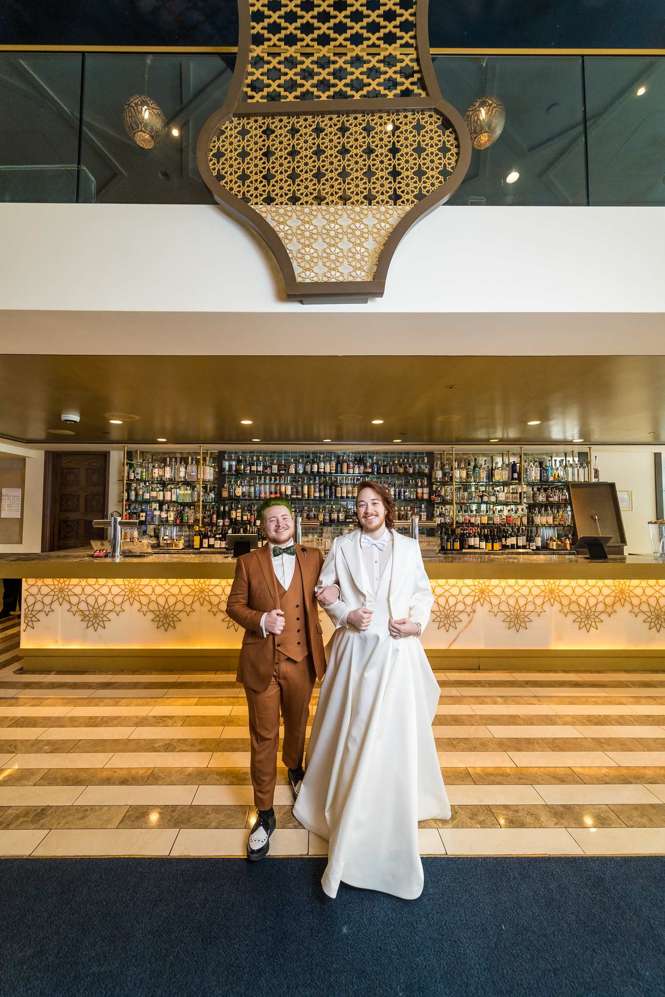 Couple portrait in the Marquee Club at the Fox Theatre